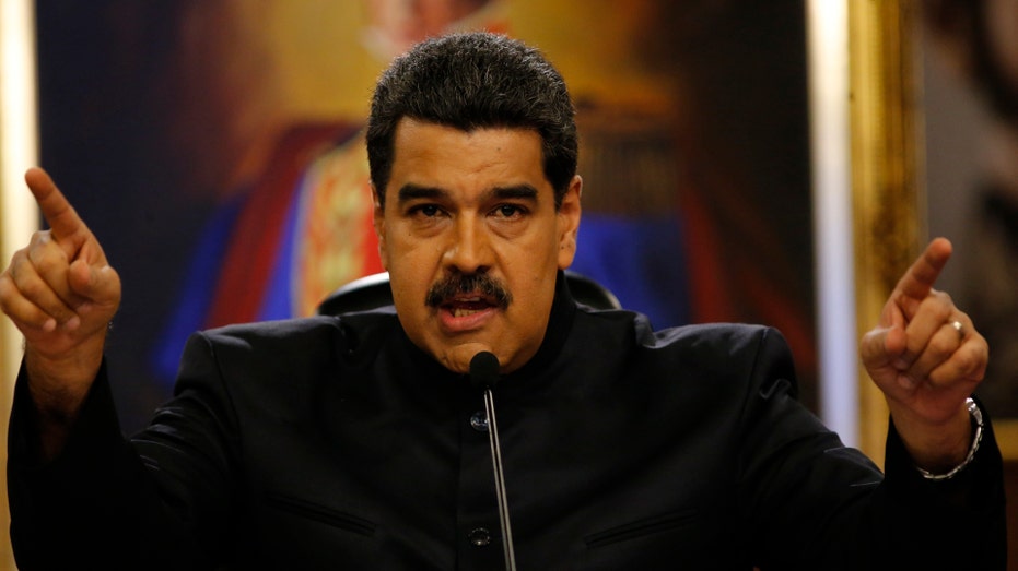 Venezuelan President Nicolas Maduro speaking