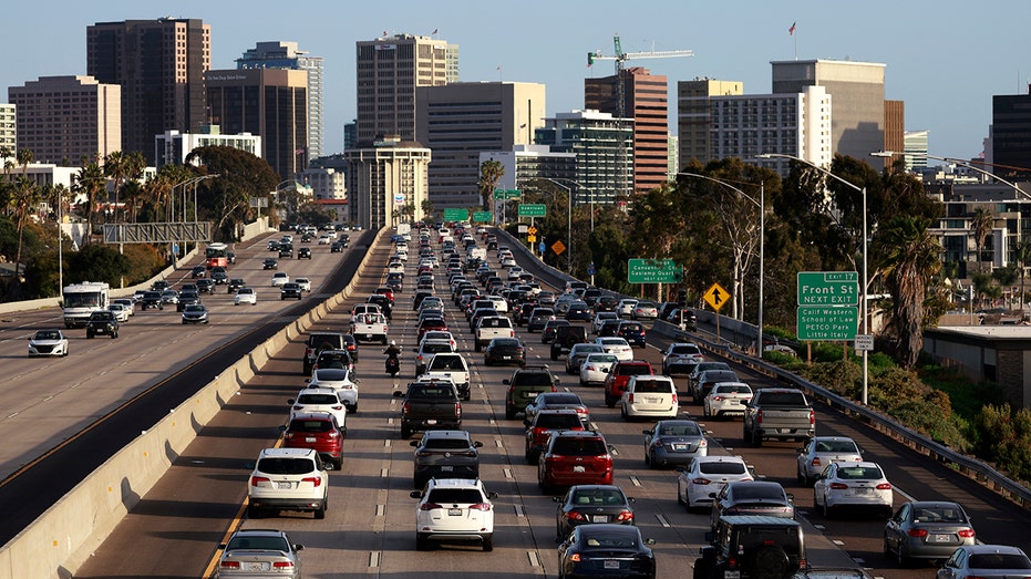 Multiple vehicles stuck in traffic